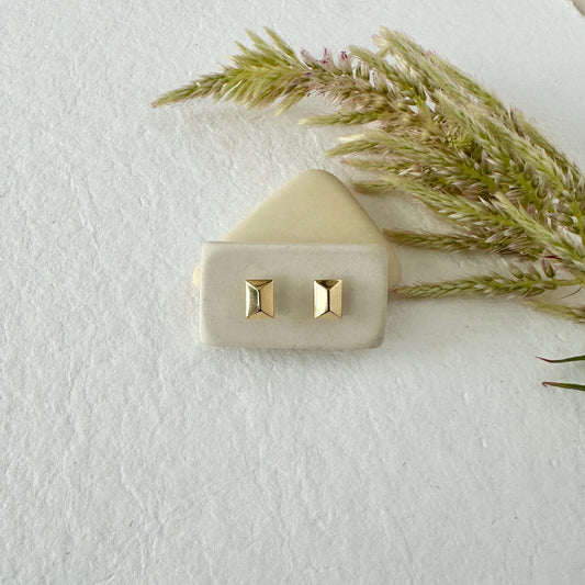 GOLD CANAL STUDS - Sarah Cecelia Jewelry & Metal Goods