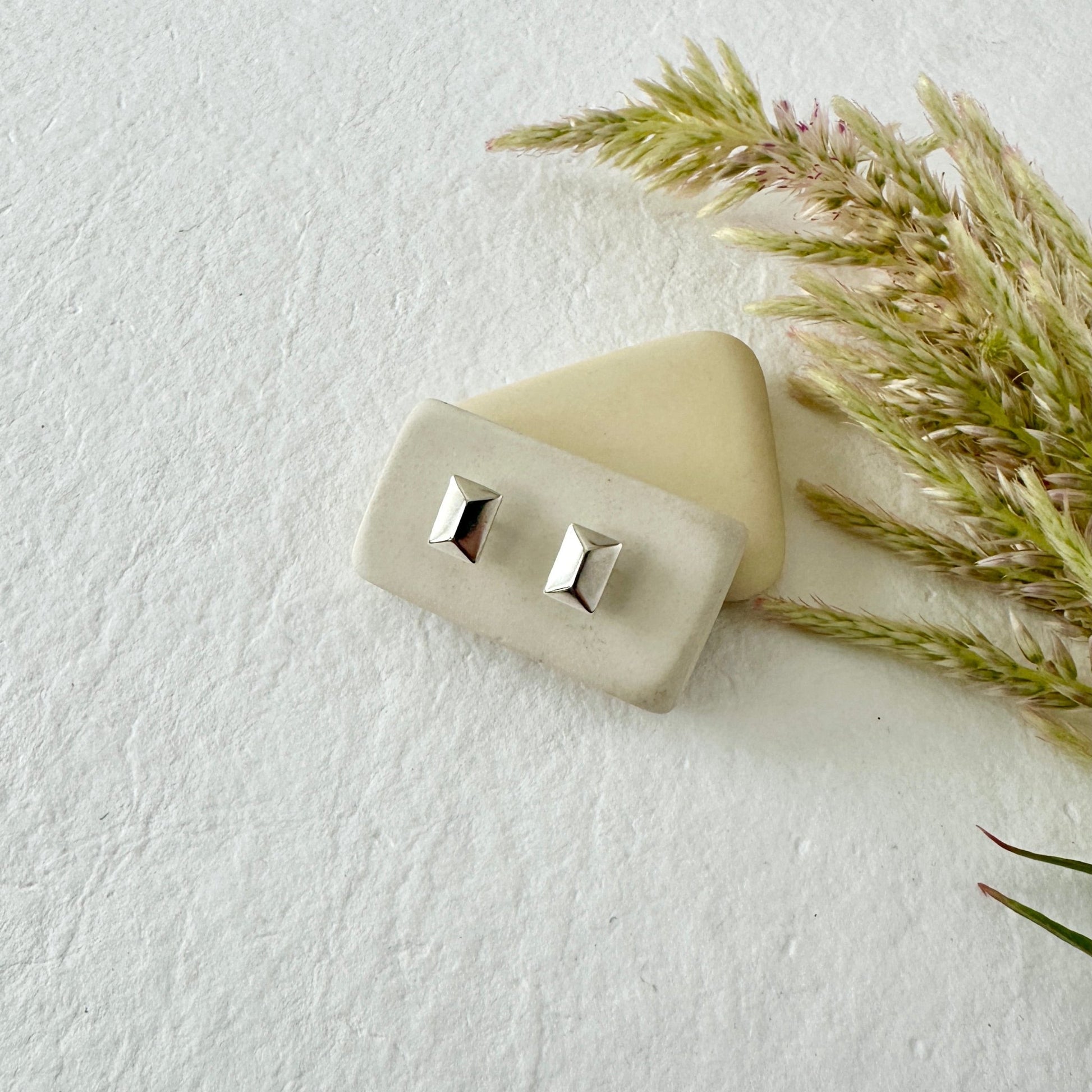 SILVER CANAL STUDS - Sarah Cecelia Jewelry & Metal Goods