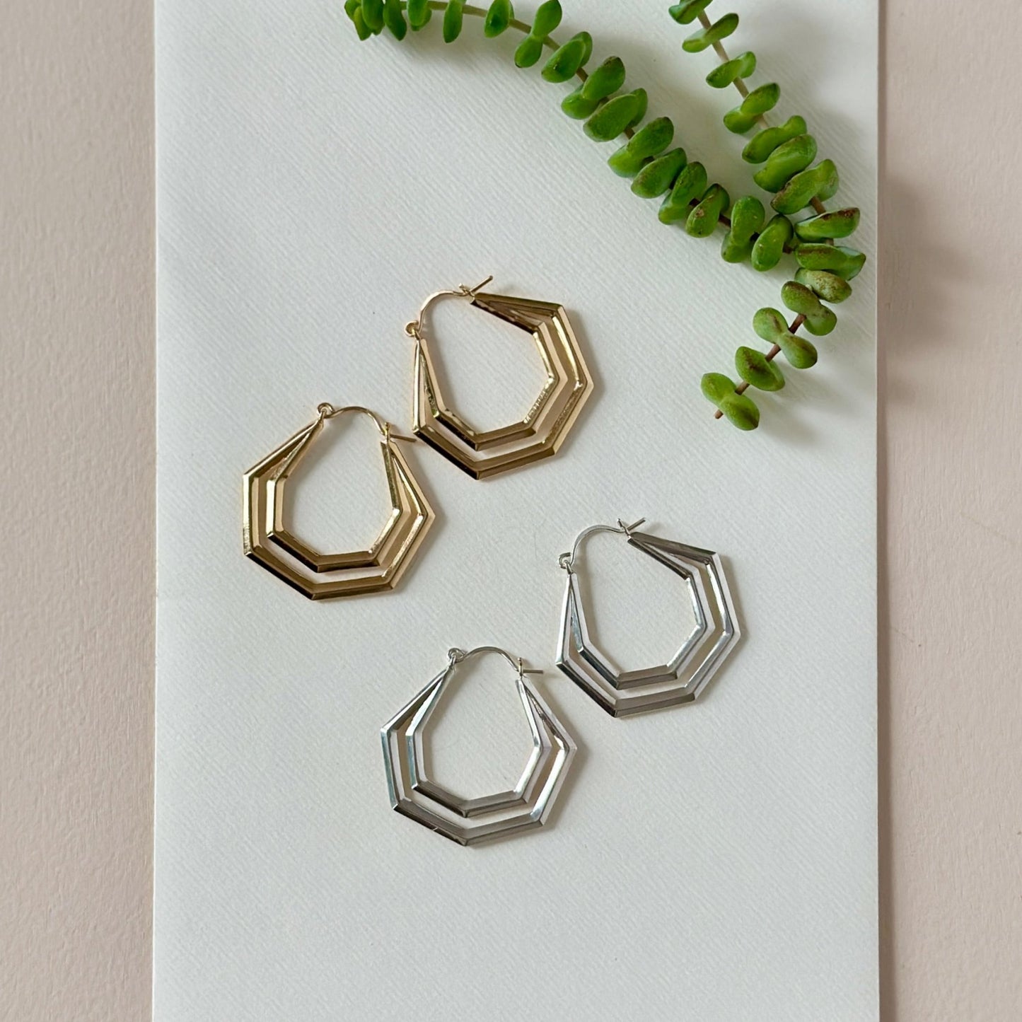 SILVER HERA HOOPS - Sarah Cecelia Jewelry & Metal Goods