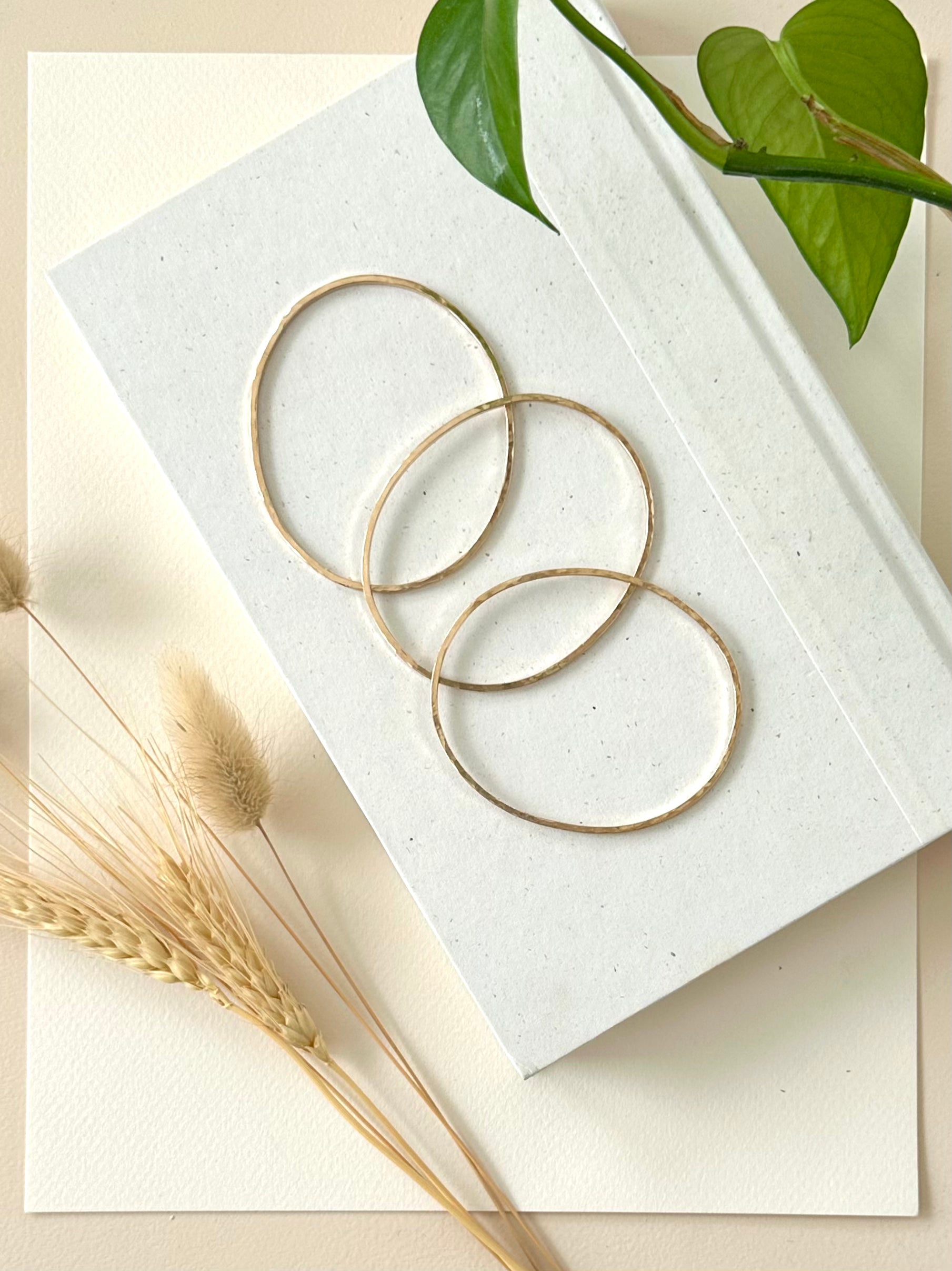 HAMMERED GOLD BANGLE BRACELETS - Sarah Cecelia Jewelry & Metal Goods - Accessories - artisan bangles