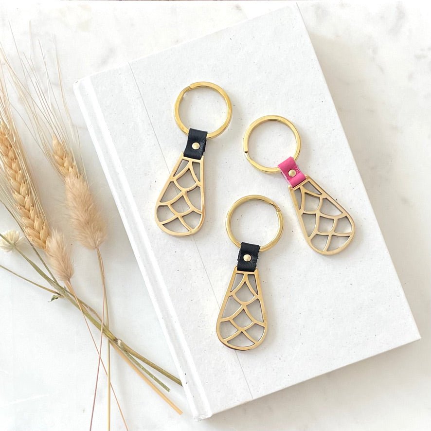 BRASS DECO KEY RING - Sarah Cecelia Jewelry & Metal Goods