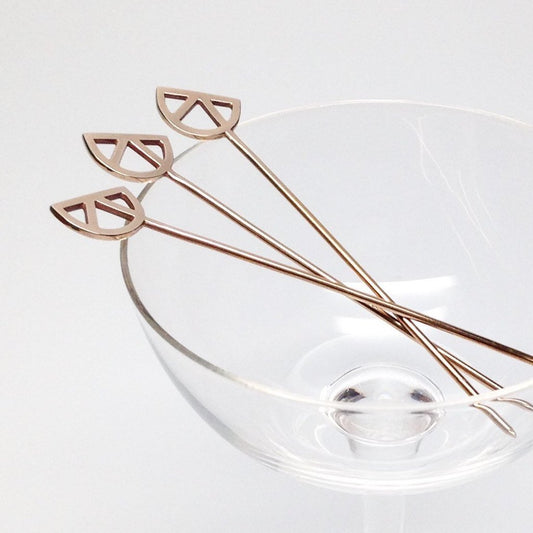CITRUS COCKTAIL PICKS - SET OF 4 - Sarah Cecelia Jewelry & Metal Goods