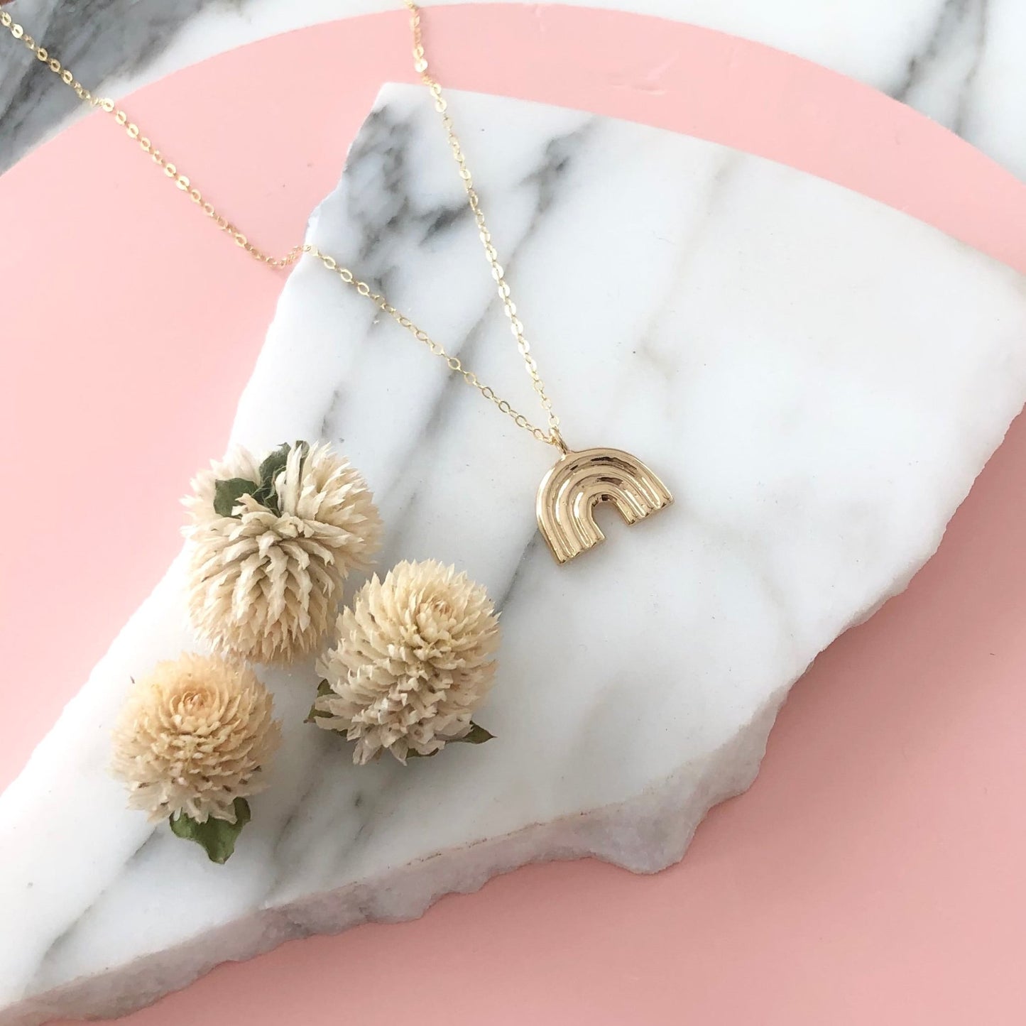 GOLD ARCO PENDANT - Sarah Cecelia Jewelry & Metal Goods