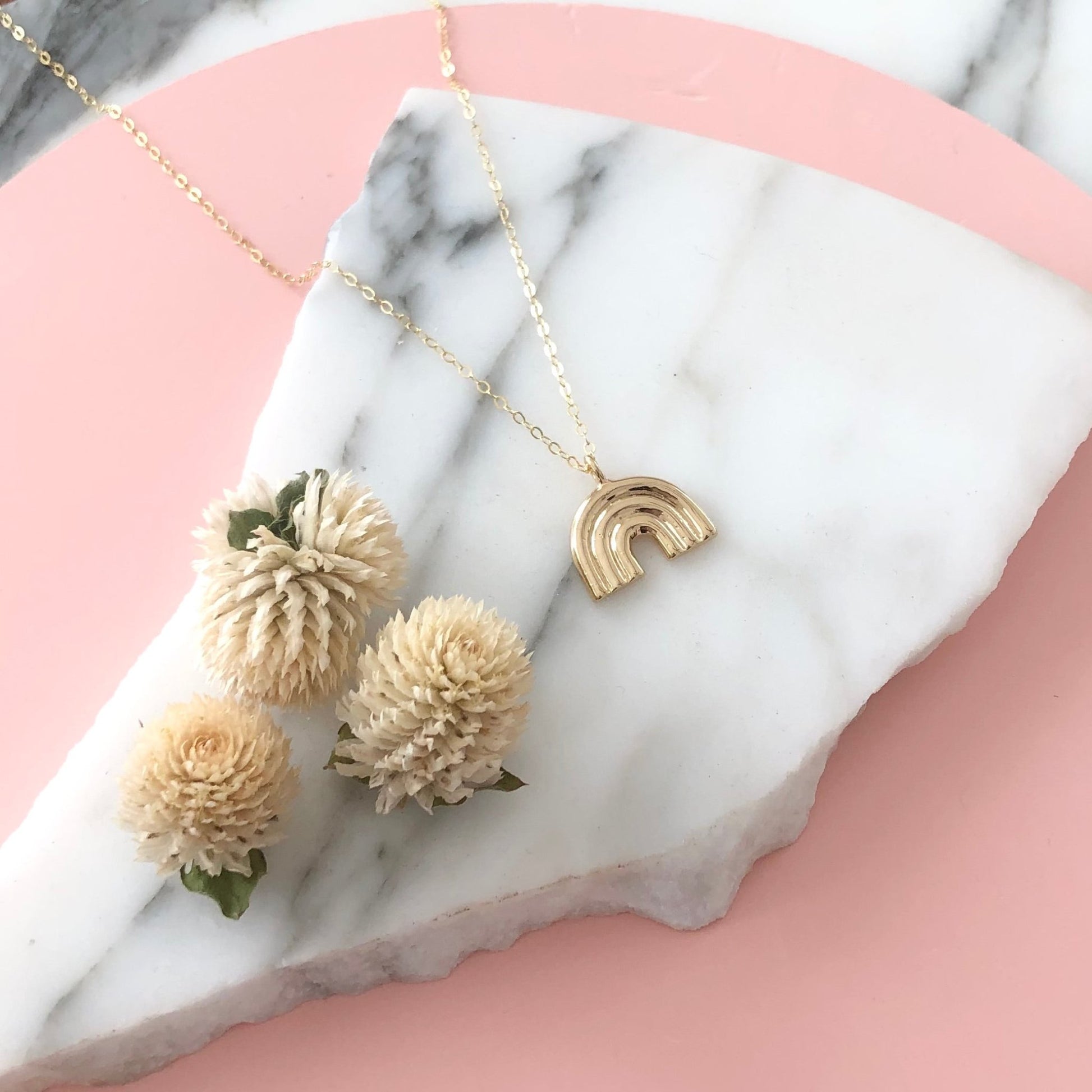 GOLD ARCO PENDANT - Sarah Cecelia Jewelry & Metal Goods