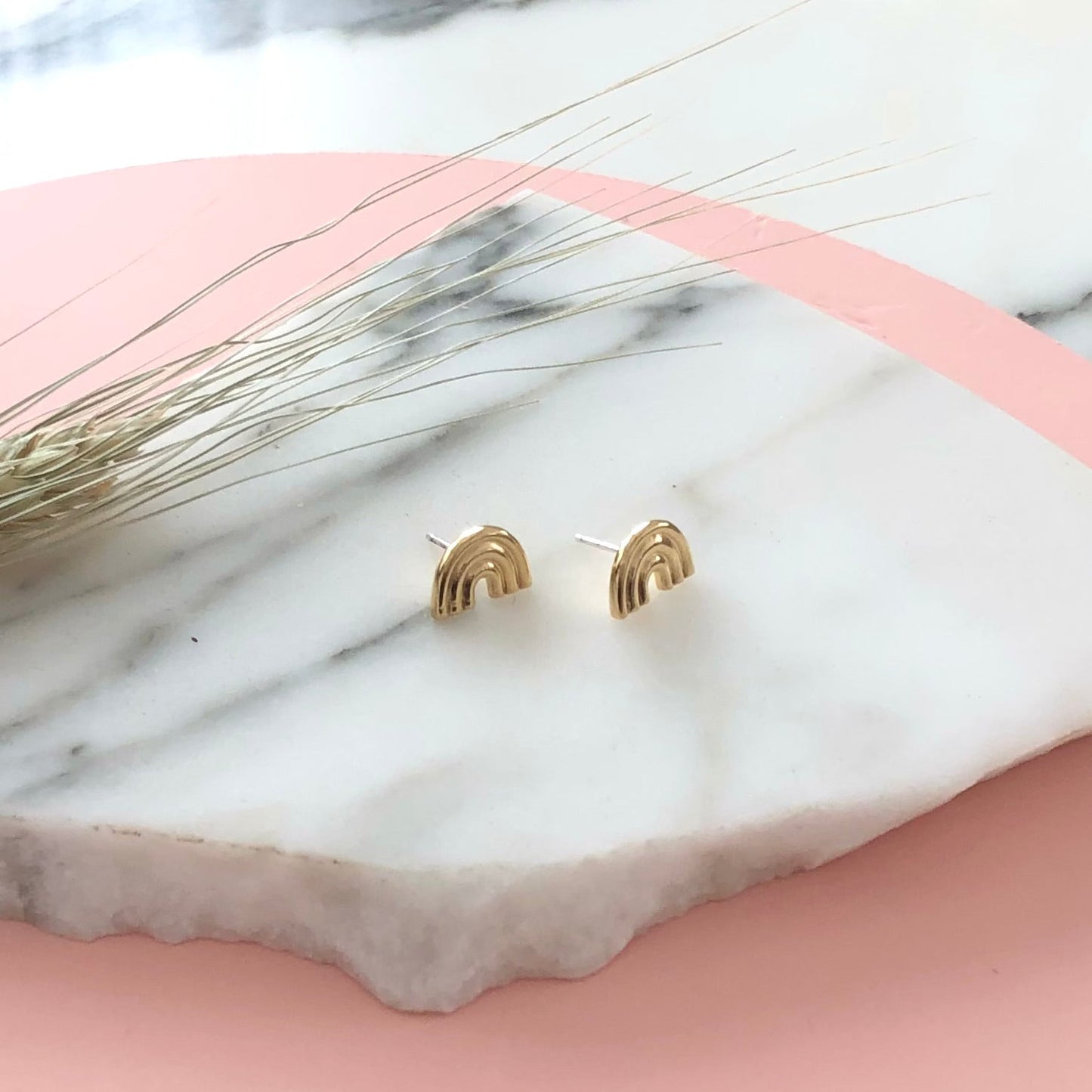 GOLD ARCO STUDS - Sarah Cecelia Jewelry & Metal Goods