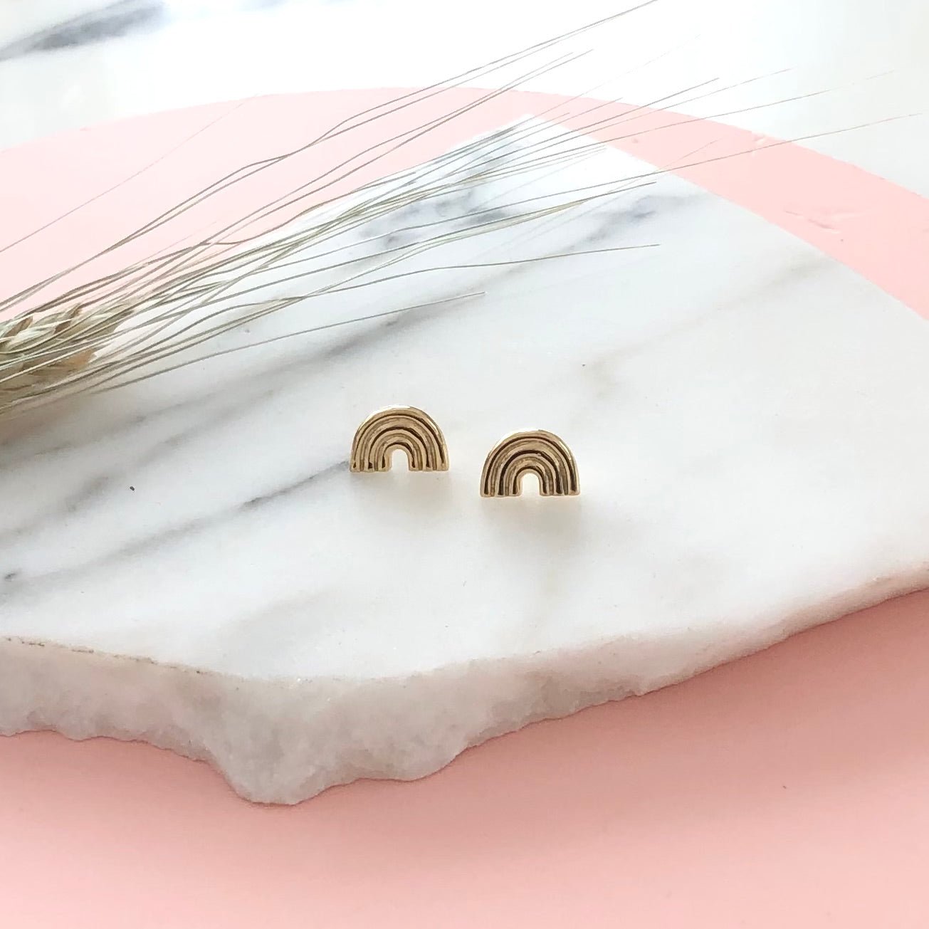GOLD ARCO STUDS - Sarah Cecelia Jewelry & Metal Goods