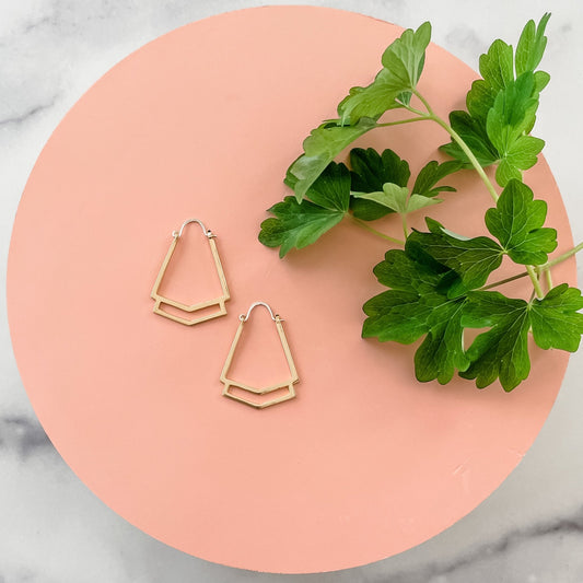 GOLD CLEO HOOPS - Sarah Cecelia Jewelry & Metal Goods