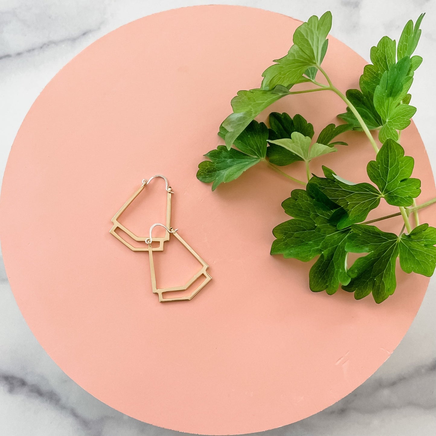 GOLD CLEO HOOPS - Sarah Cecelia Jewelry & Metal Goods