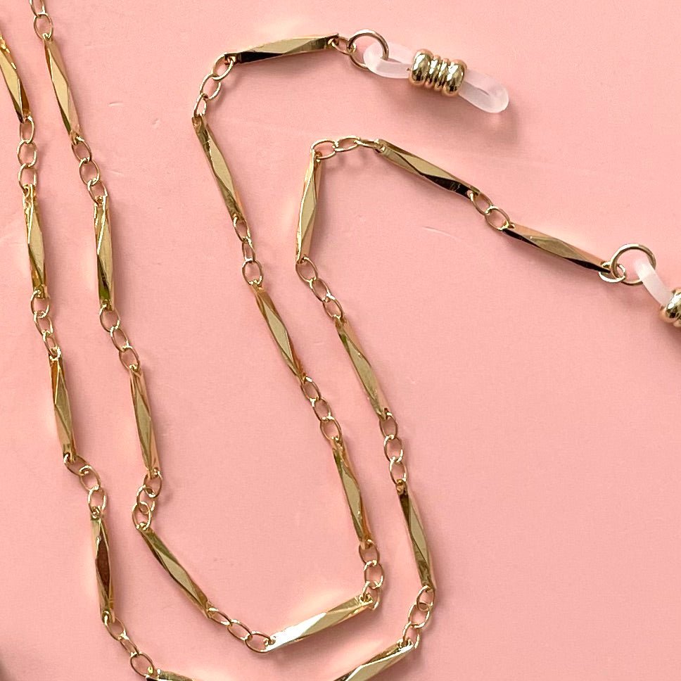 GOLD CORDA EYEGLASS CHAIN - Sarah Cecelia Jewelry & Metal Goods