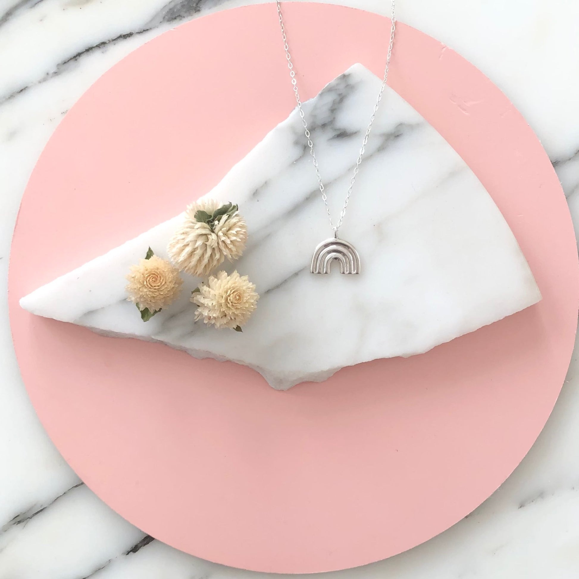 SILVER ARCO PENDANT - Sarah Cecelia Jewelry & Metal Goods