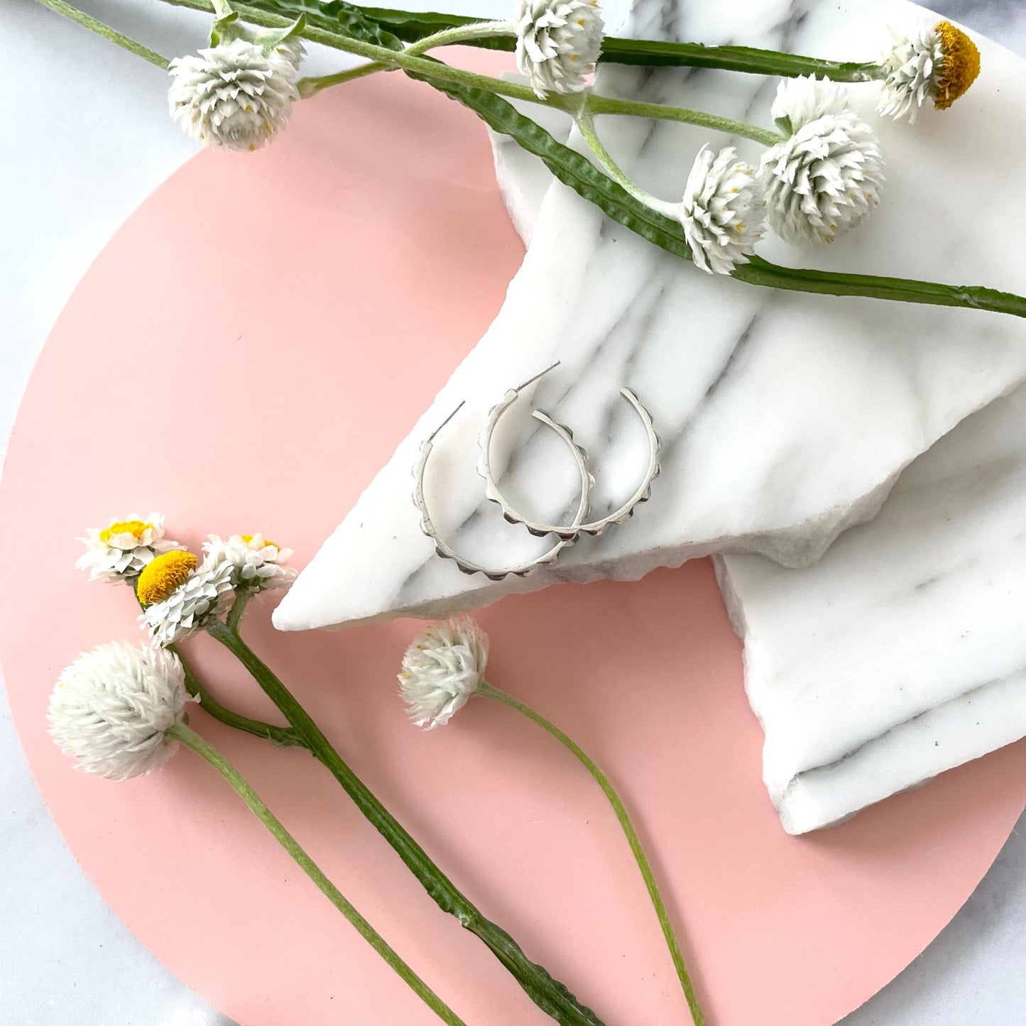 SILVER CANAL HOOPS - Sarah Cecelia Jewelry & Metal Goods