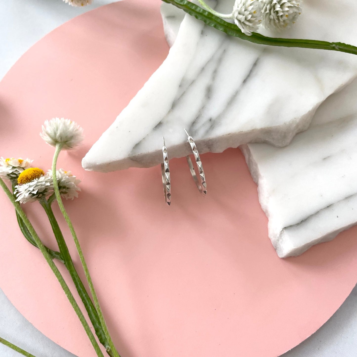 SILVER CANAL HOOPS - Sarah Cecelia Jewelry & Metal Goods