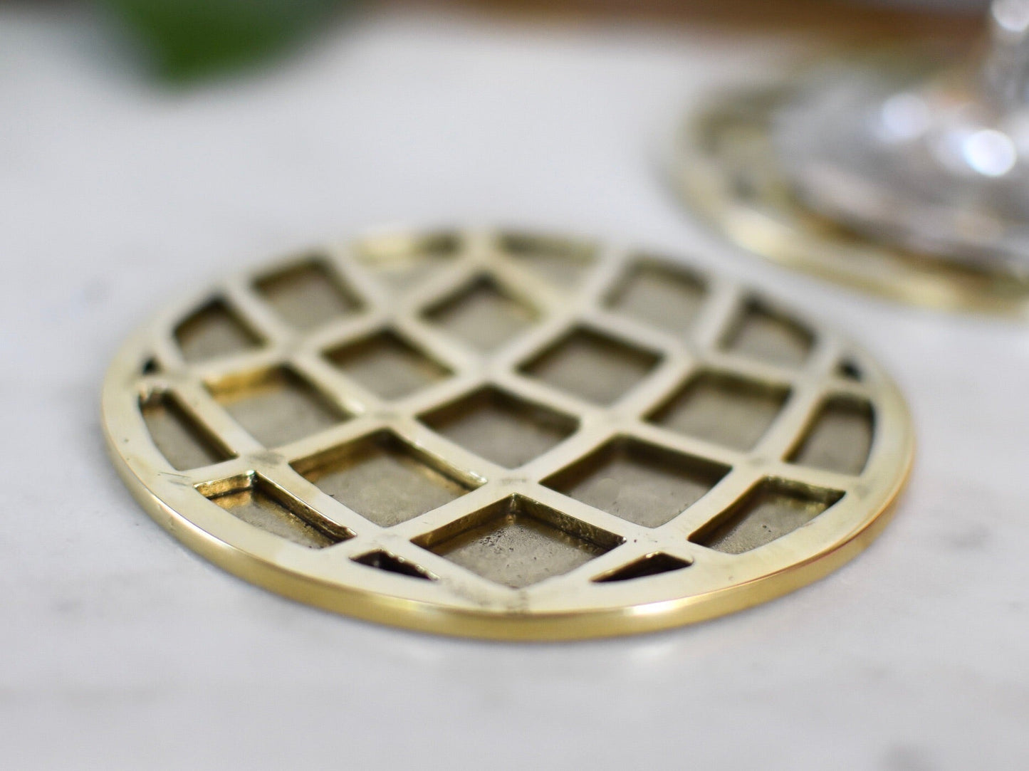 SOLID BRASS COASTERS - Sarah Cecelia Jewelry & Metal Goods