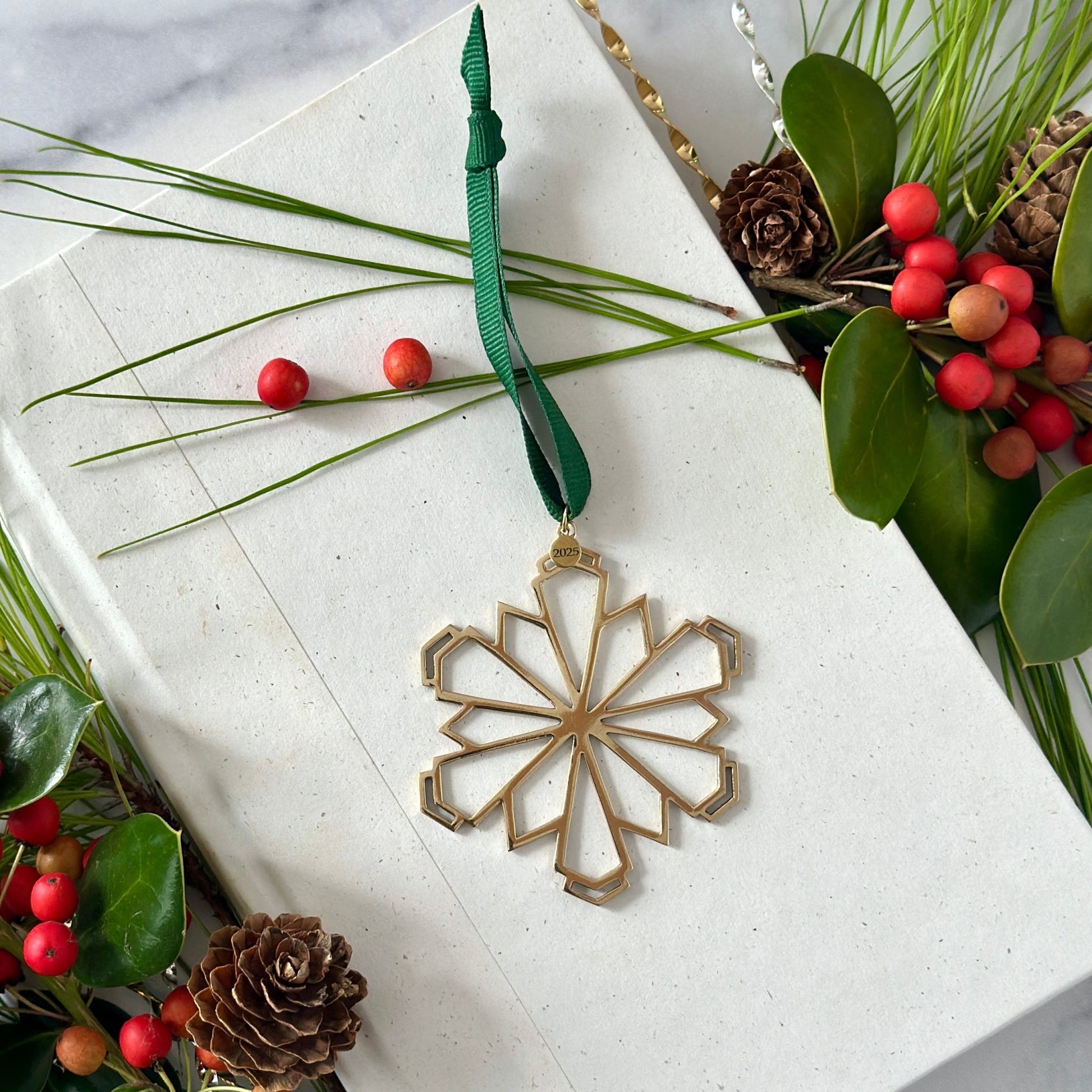 BRASS CLEO SNOWFLAKE ORNAMENT - Sarah Cecelia Jewelry & Metal Goods