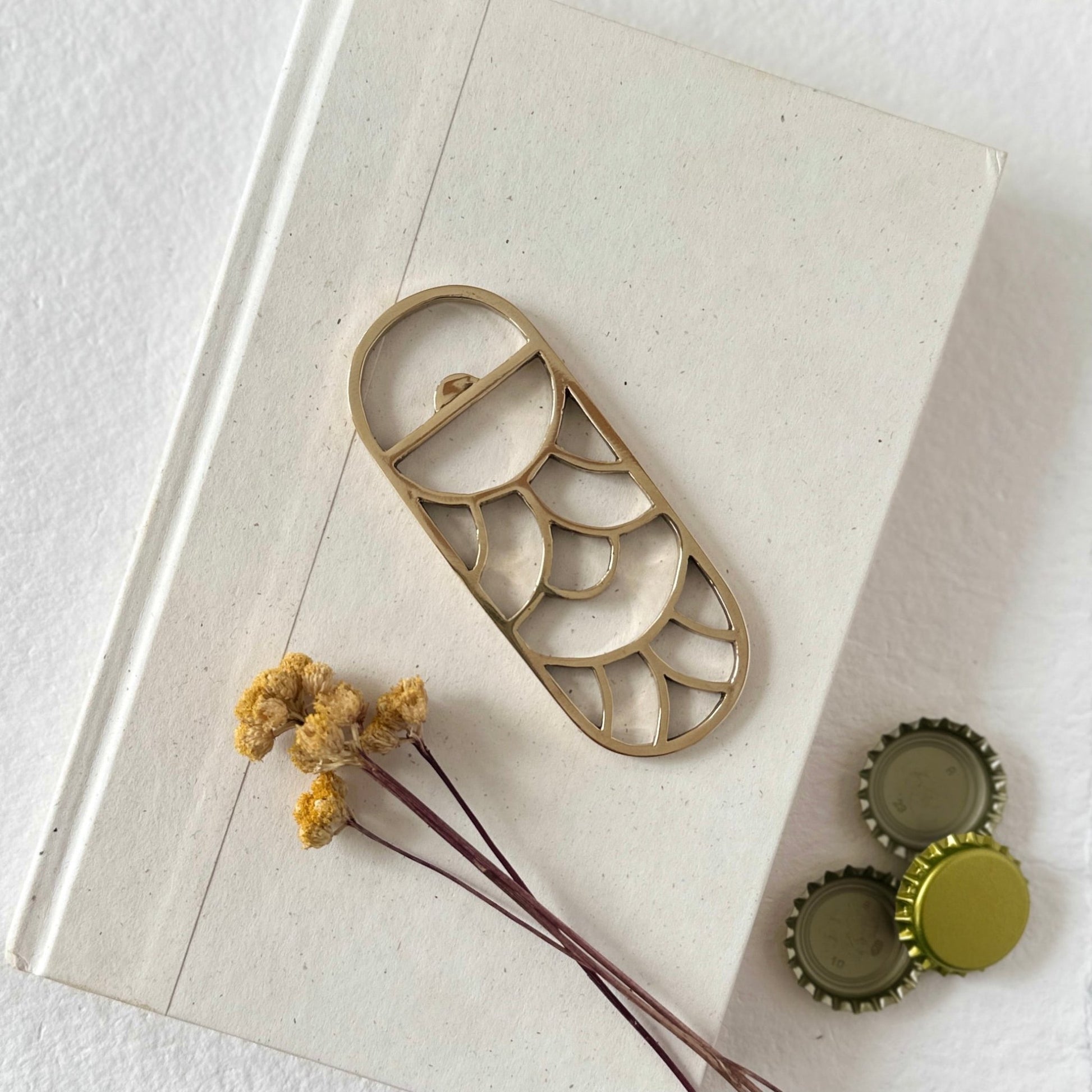 BRASS DECO BOTTLE OPENER - Sarah Cecelia Jewelry & Metal Goods