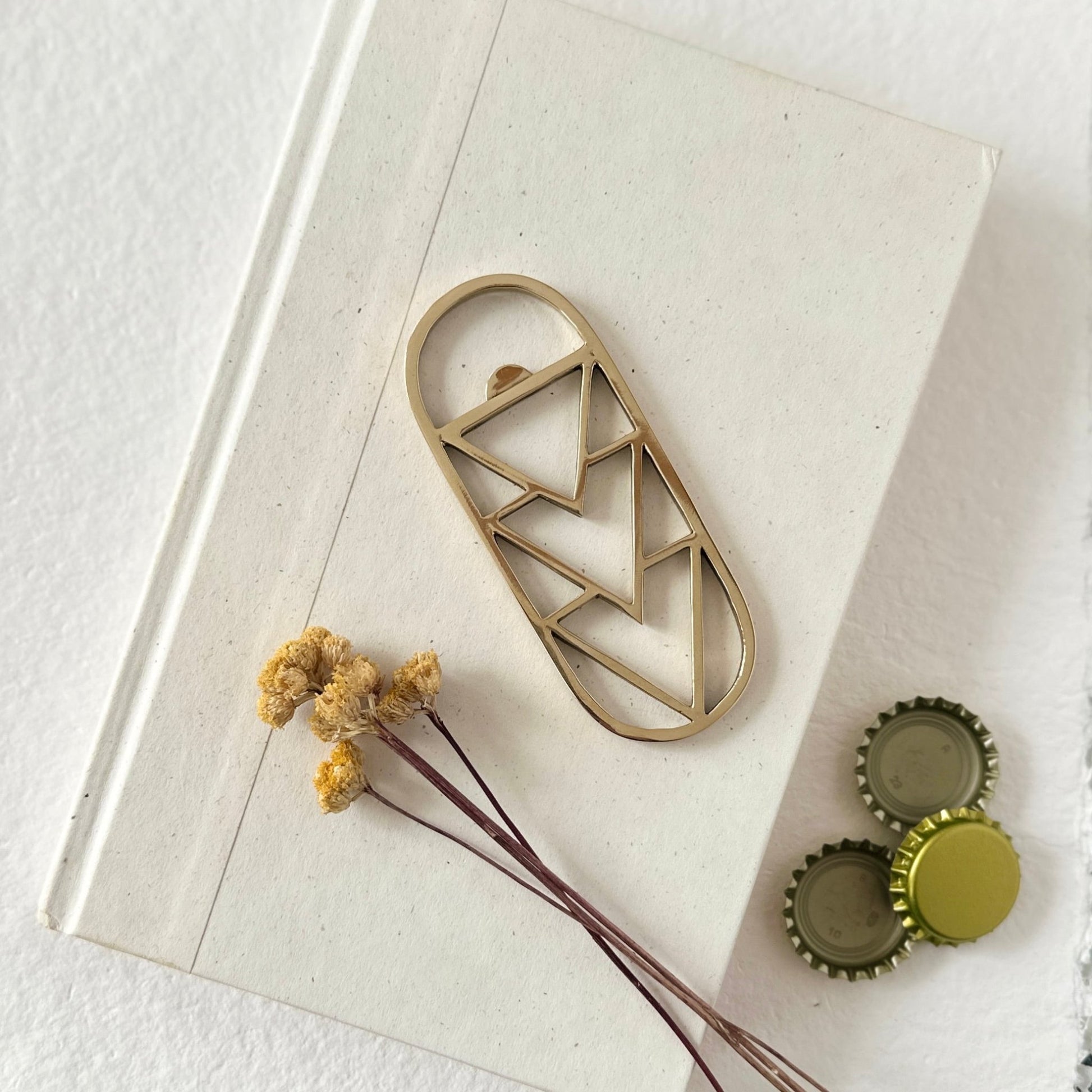 BRASS GEO BOTTLE OPENER - Sarah Cecelia Jewelry & Metal Goods