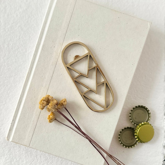BRASS GEO BOTTLE OPENER - Sarah Cecelia Jewelry & Metal Goods