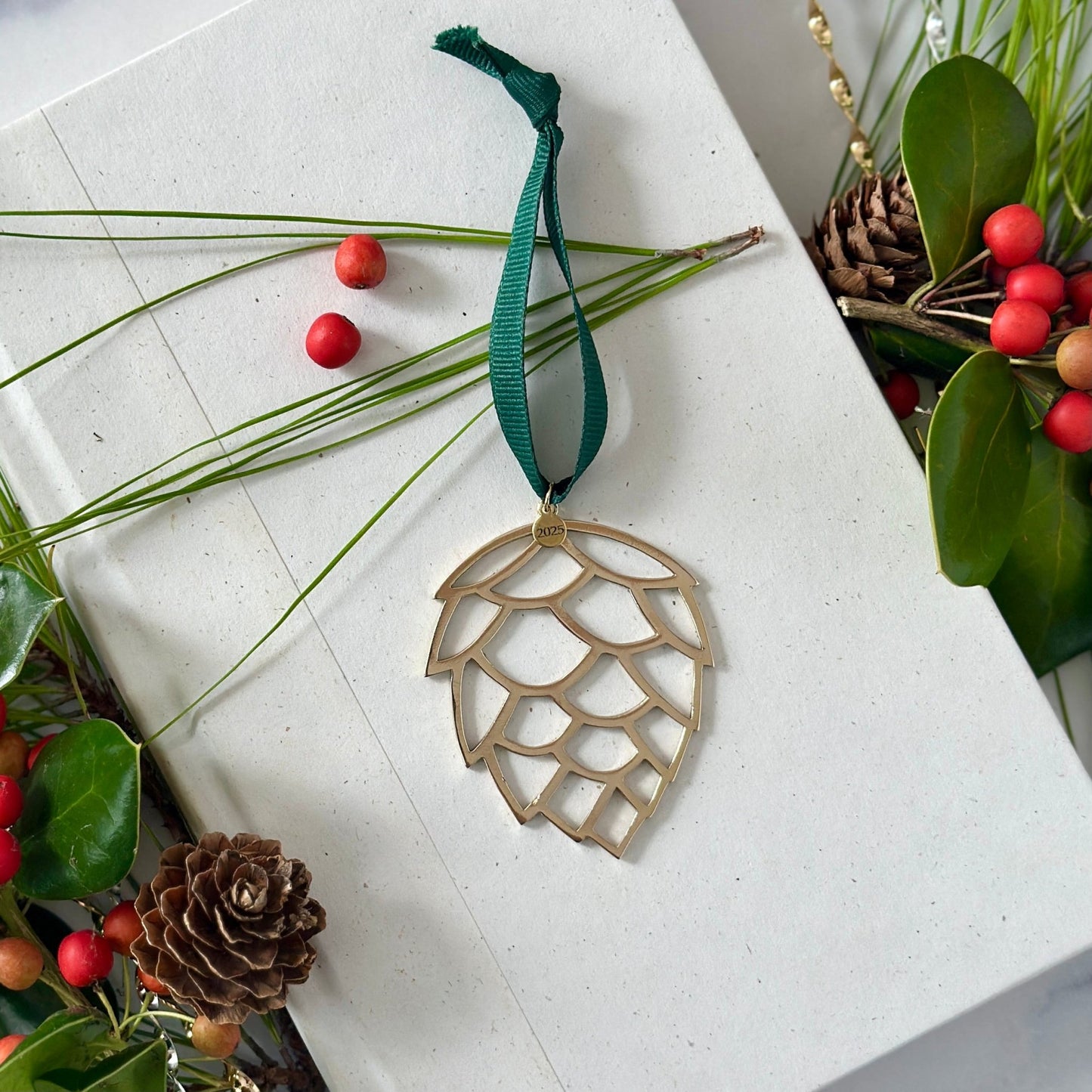 BRASS PINECONE ORNAMENT - Sarah Cecelia Jewelry & Metal Goods