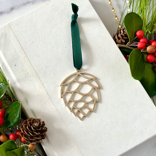 BRASS PINECONE ORNAMENT - Sarah Cecelia Jewelry & Metal Goods