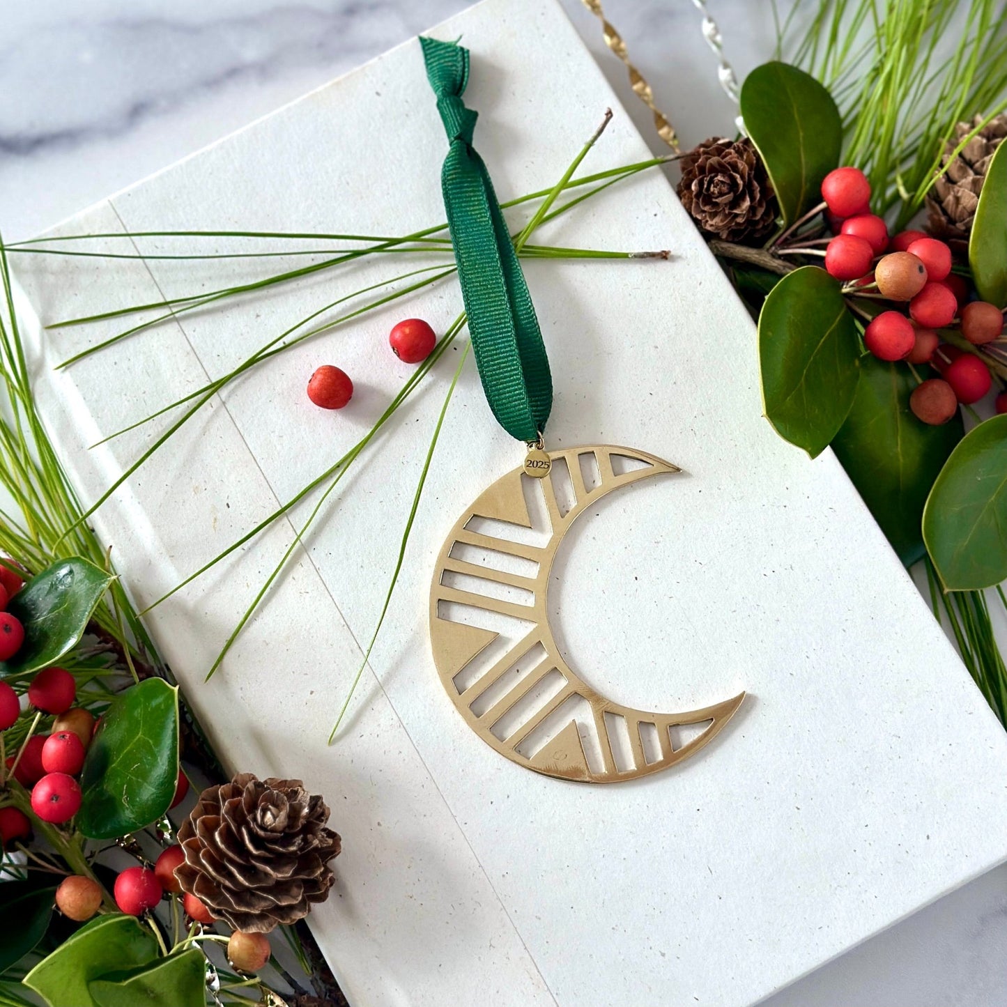 BRASS SPECTRA MOON ORNAMENT - Sarah Cecelia Jewelry & Metal Goods