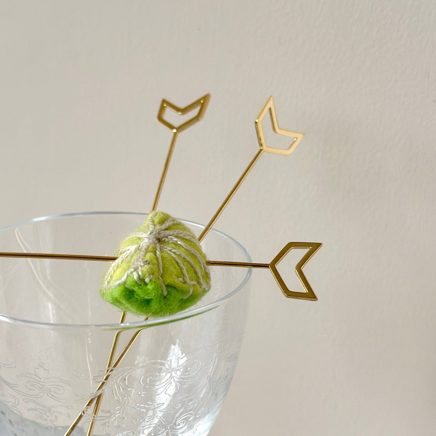 CHEVRON COCKTAIL PICKS - SET OF 4 - Sarah Cecelia Jewelry & Metal Goods