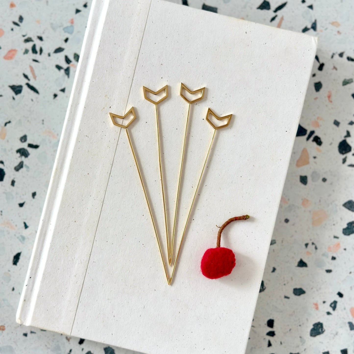 CHEVRON COCKTAIL PICKS - SET OF 4 - Sarah Cecelia Jewelry & Metal Goods