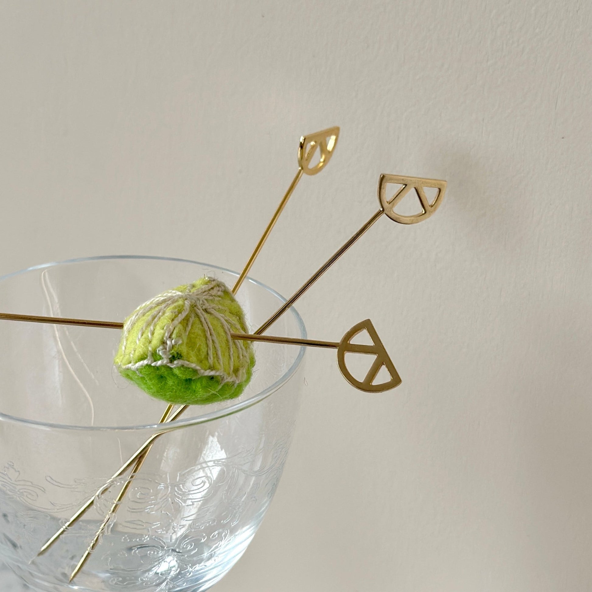 CITRUS COCKTAIL PICKS - SET OF 4 - Sarah Cecelia Jewelry & Metal Goods