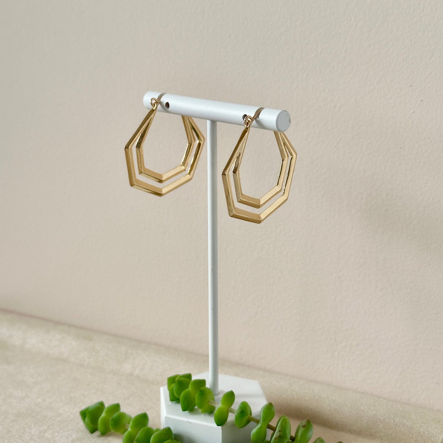 GOLD HERA HOOPS - Sarah Cecelia Jewelry & Metal Goods