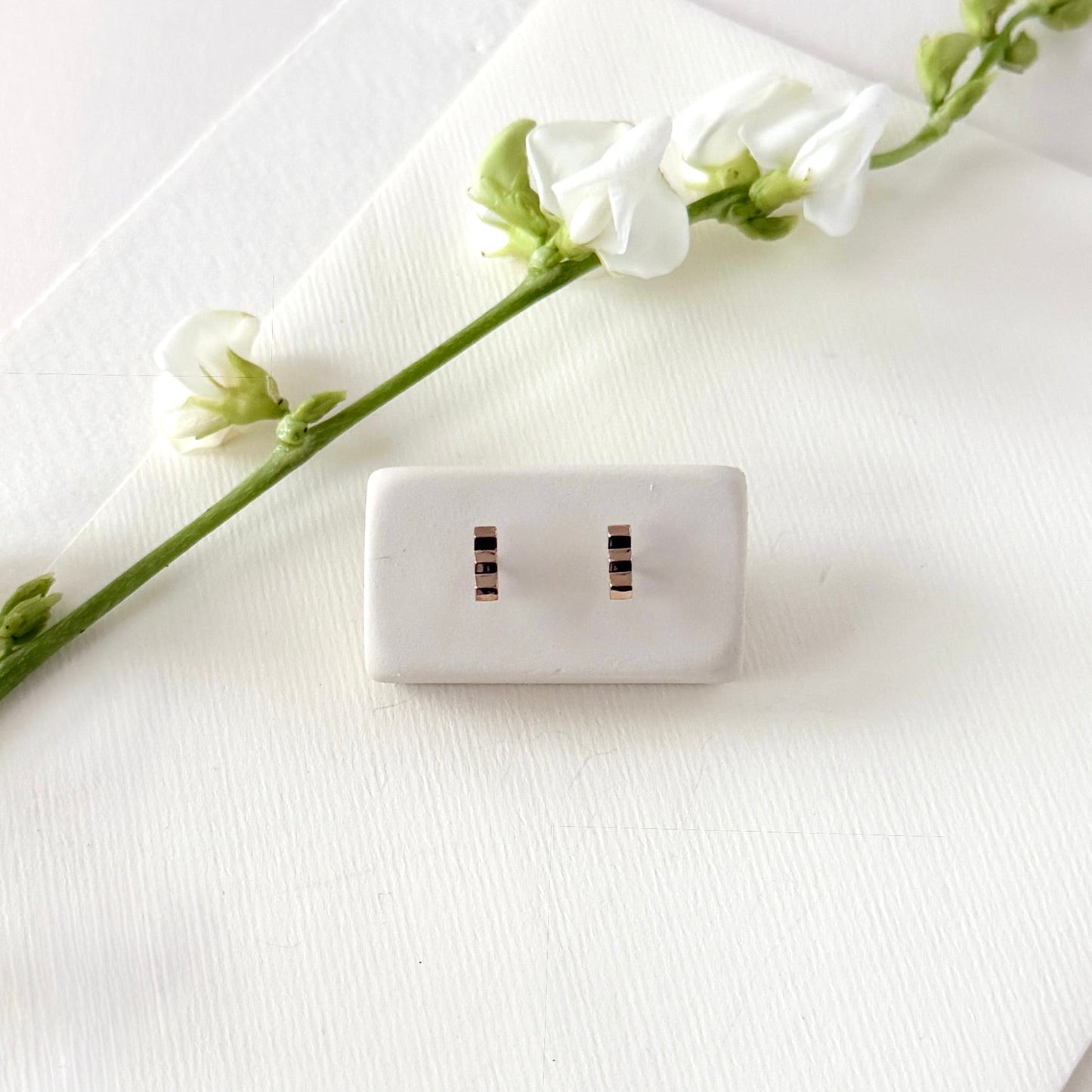 GOLD POINTE MINI BAR STUDS - Sarah Cecelia Jewelry & Metal Goods