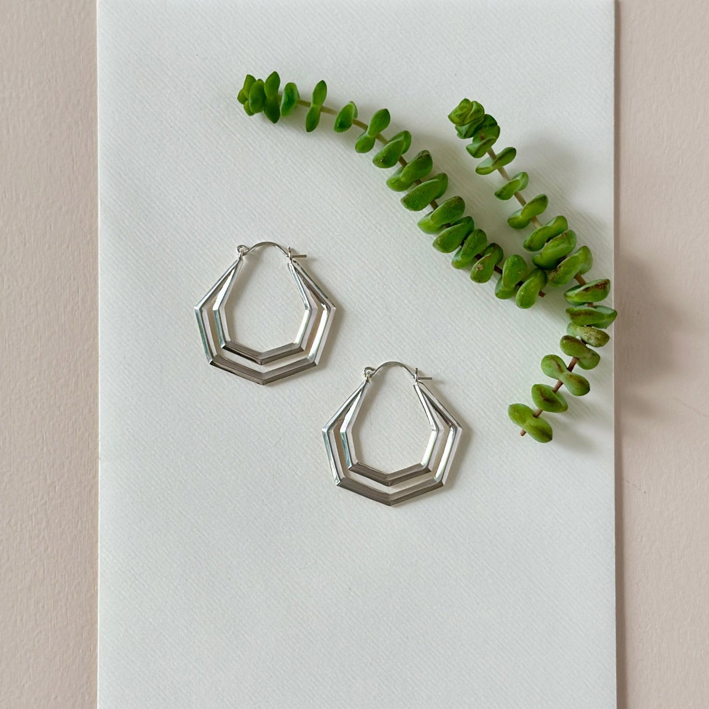 SILVER HERA HOOPS - Sarah Cecelia Jewelry & Metal Goods