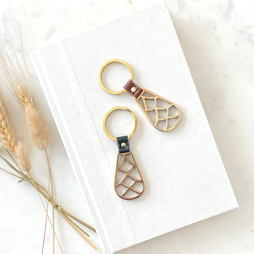 Solid Brass Deco Key Rings 