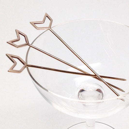 CHEVRON COCKTAIL PICKS - SET OF 4 - Sarah Cecelia Jewelry & Metal Goods