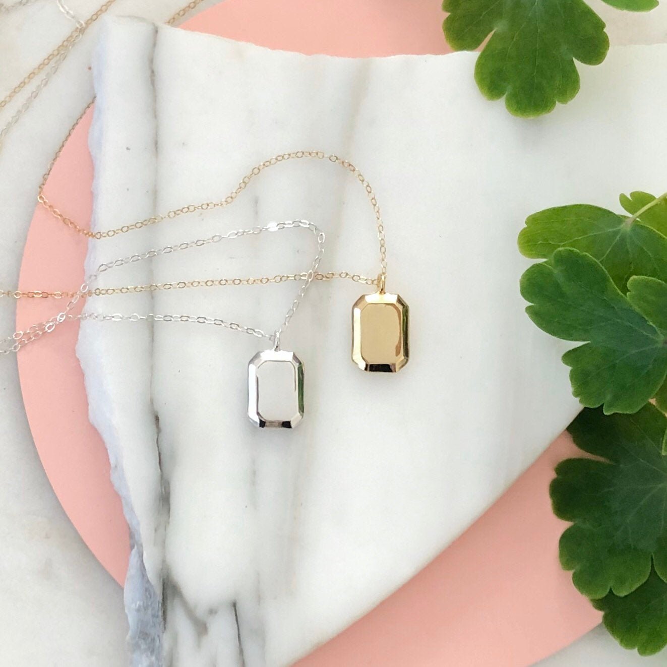 GOLD GEMMA PENDANT - Sarah Cecelia Jewelry & Metal Goods